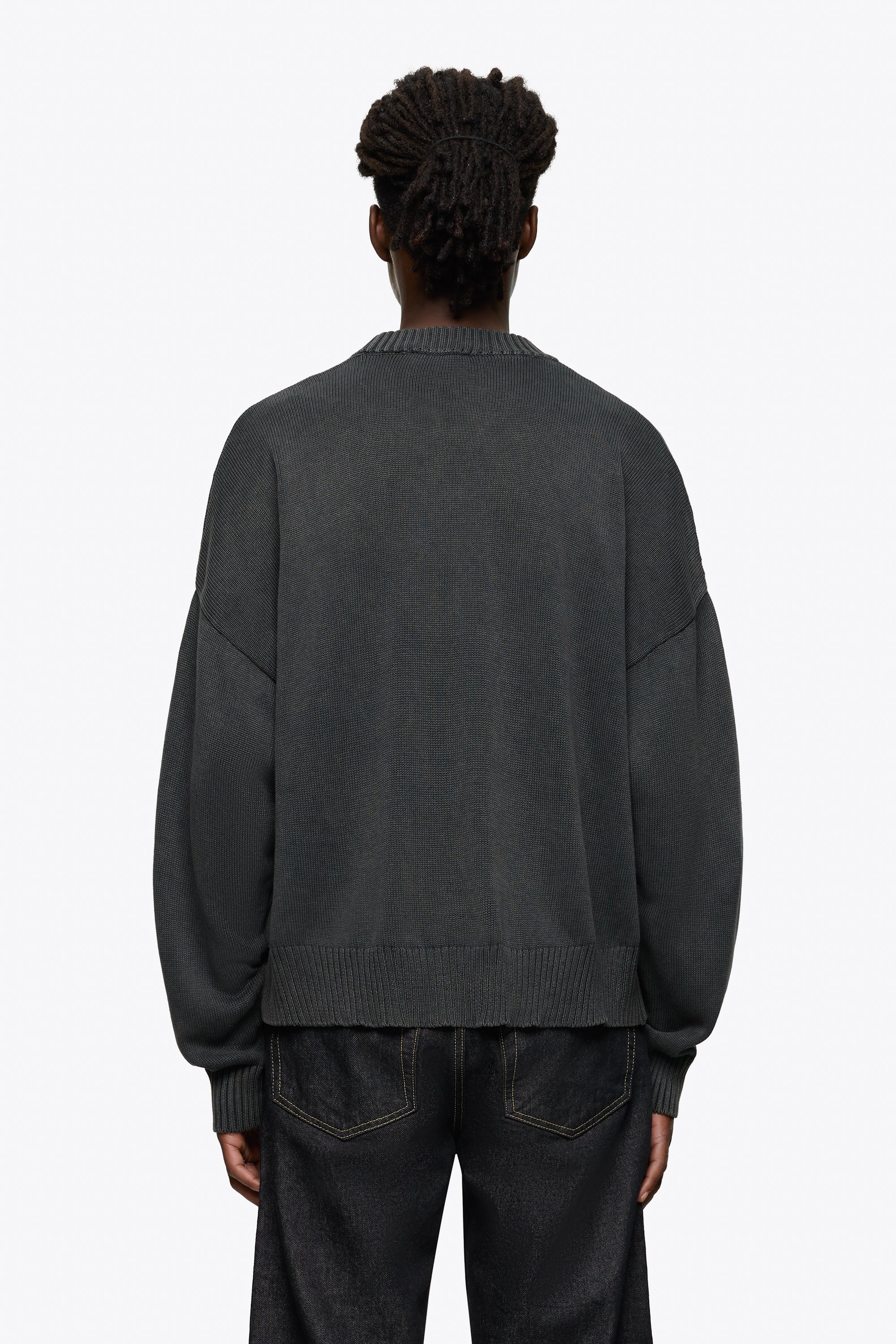 Cropped Knit Sweater - Image 3
