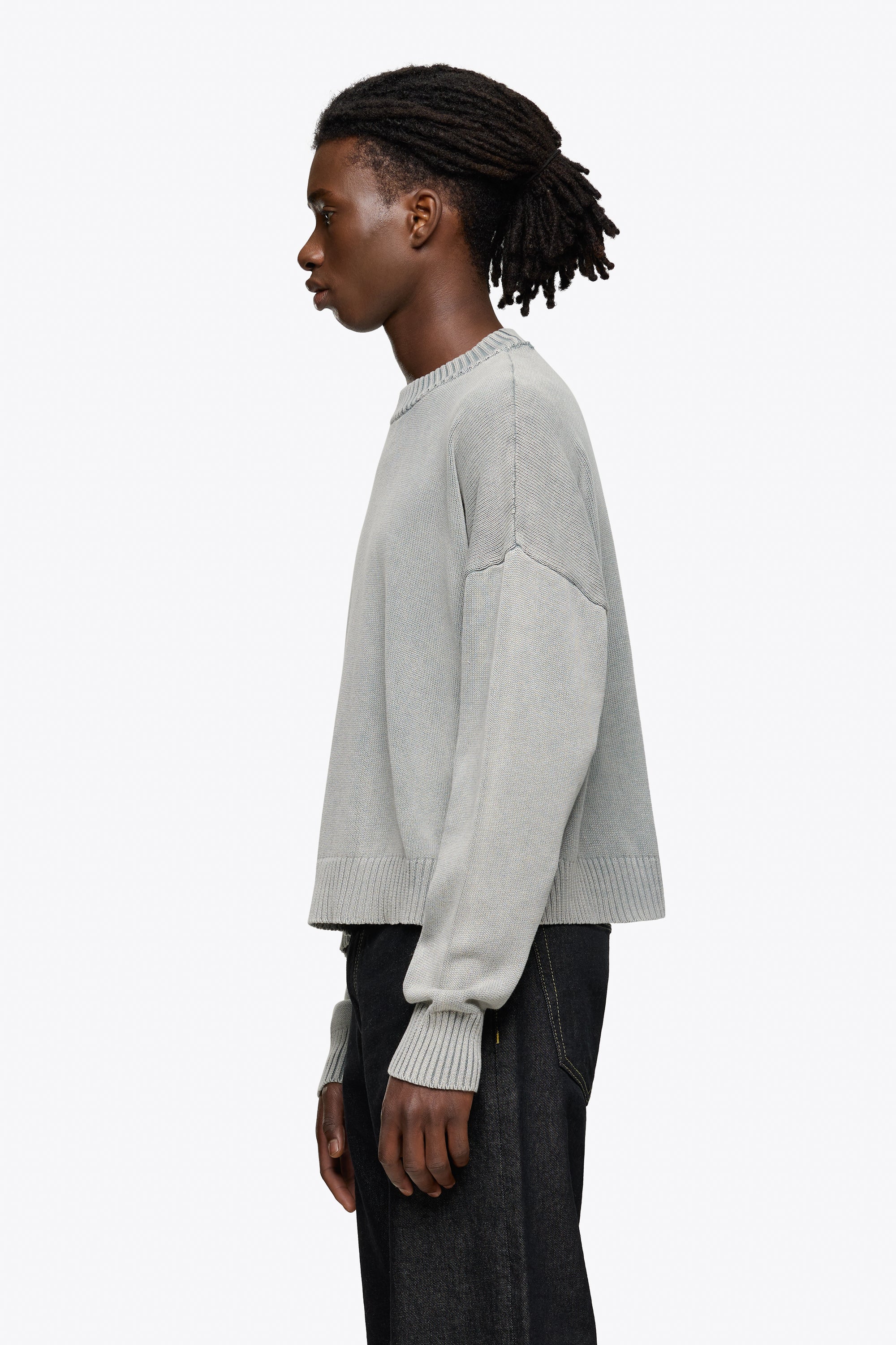 Cropped Knit Sweater - Image 2