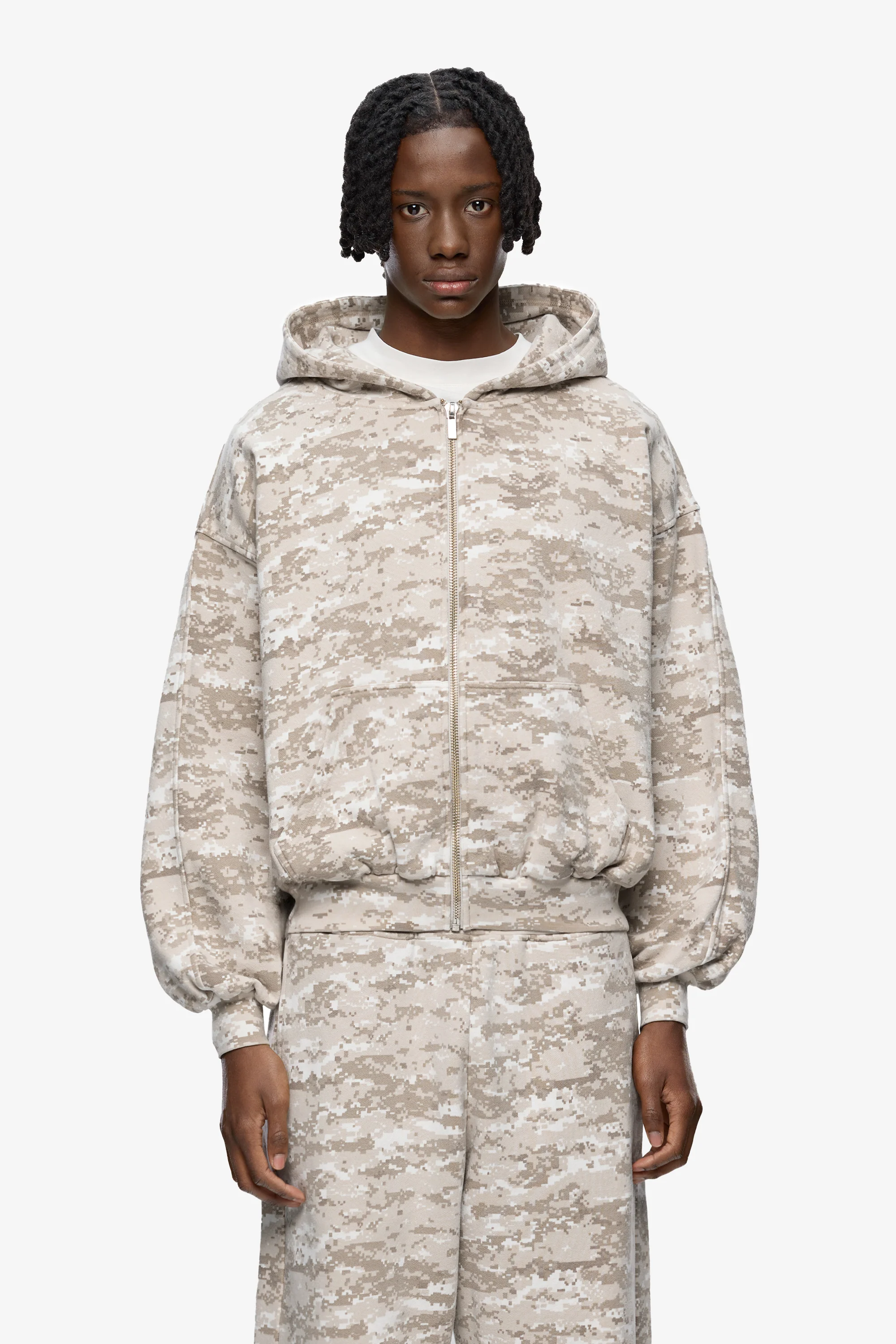 Digital Camo Blank Zip Hoodie