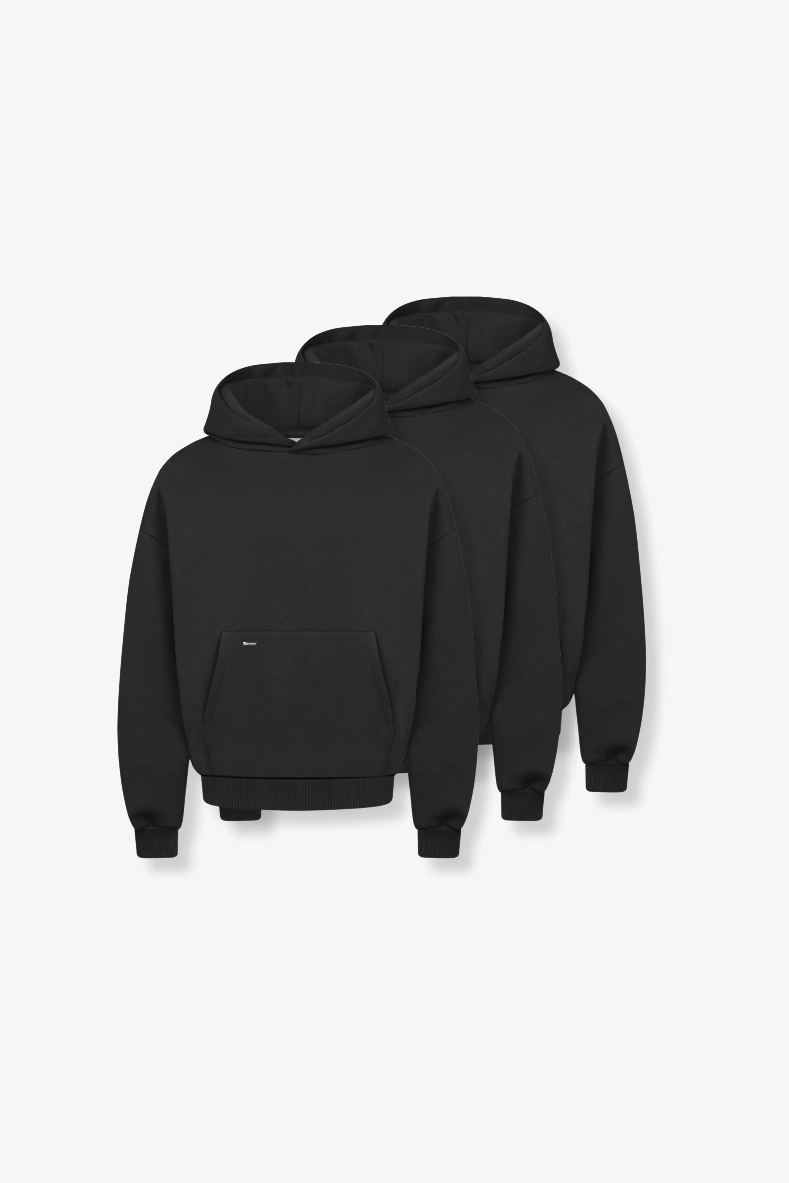 Heavy Blank Hoodie Set Black - Image 7