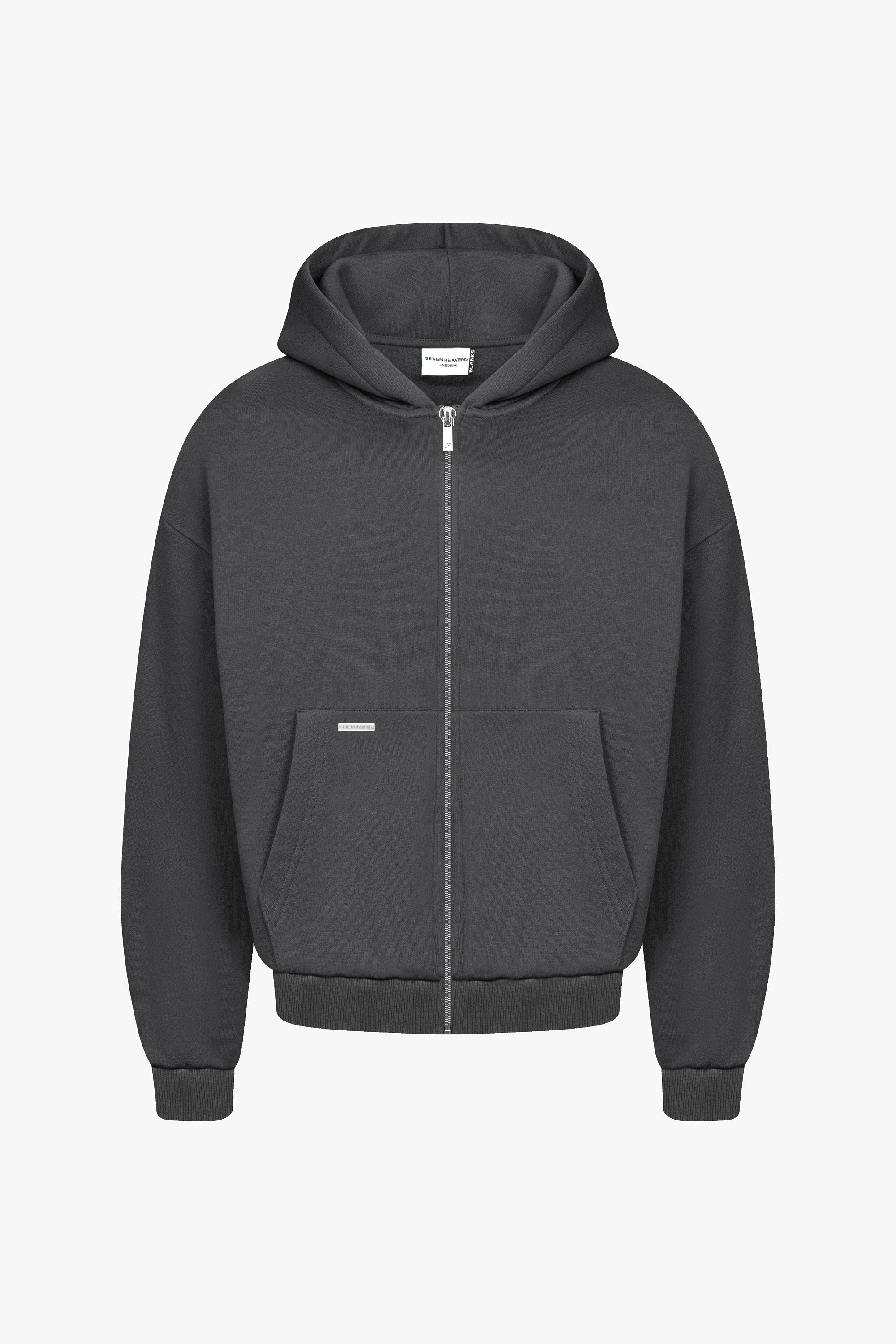 Heavy Blank Zip Hoodie