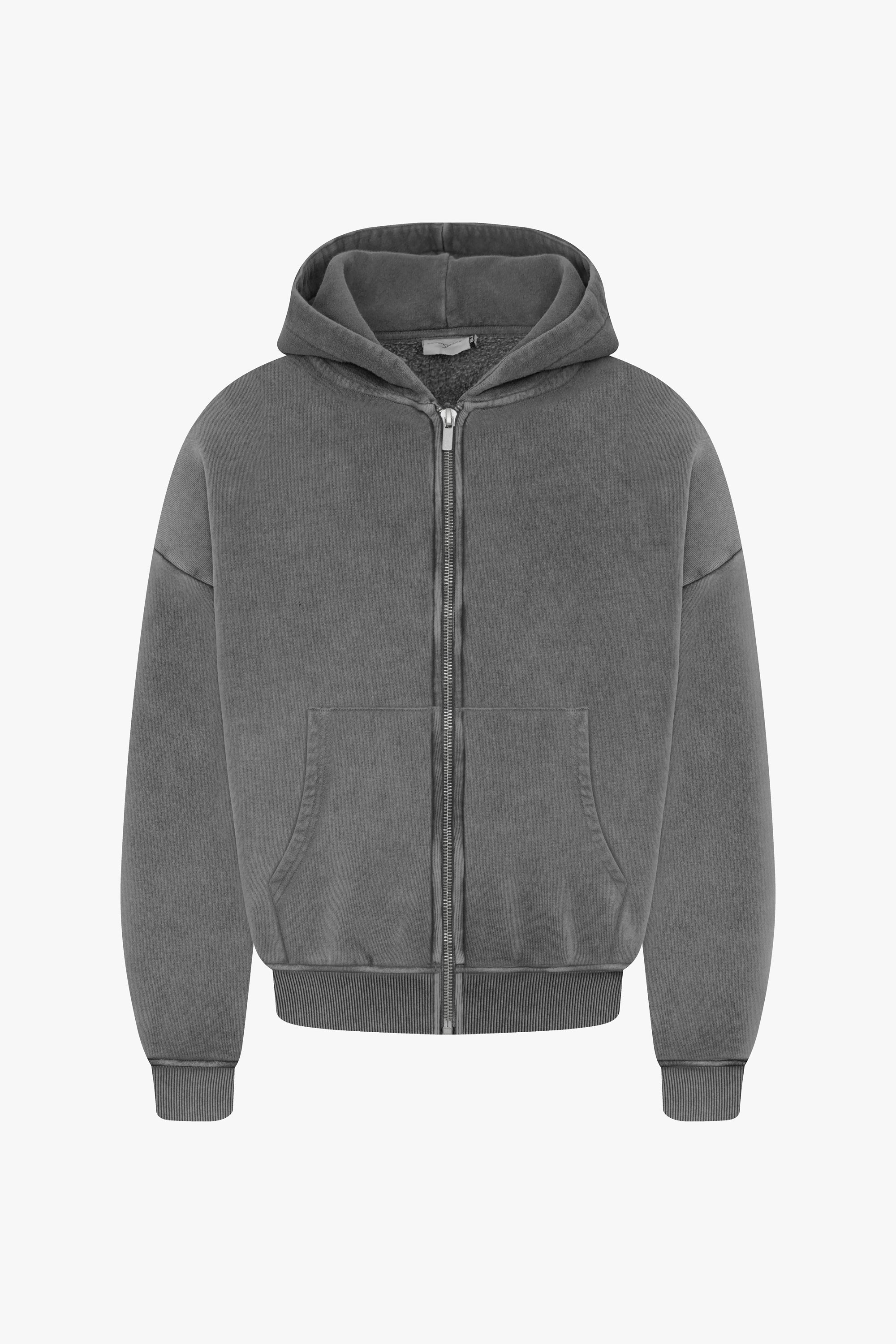 Heavy Blank Zip Hoodie - Image 5