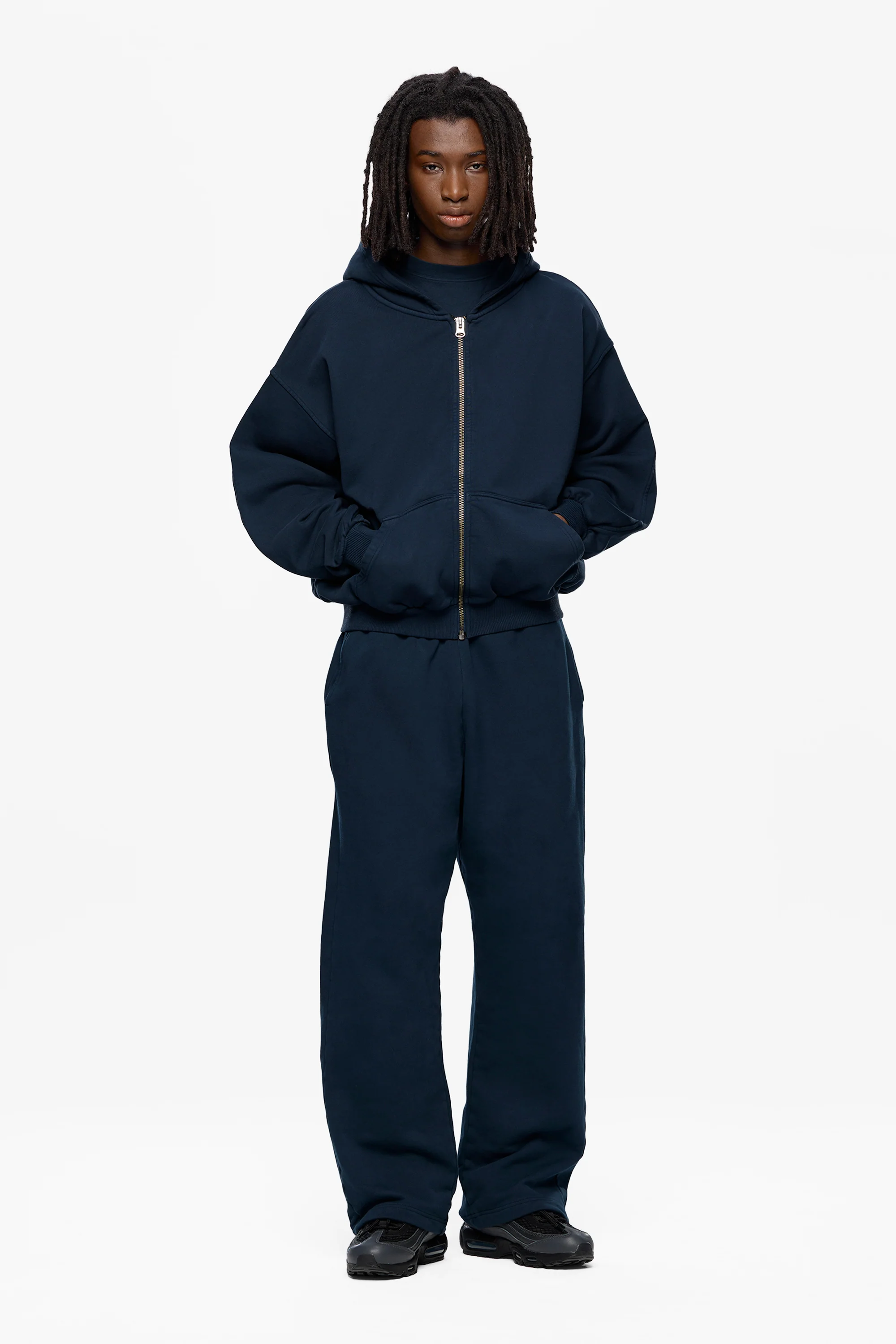 Washed Blank Zip Hoodie - Image 5