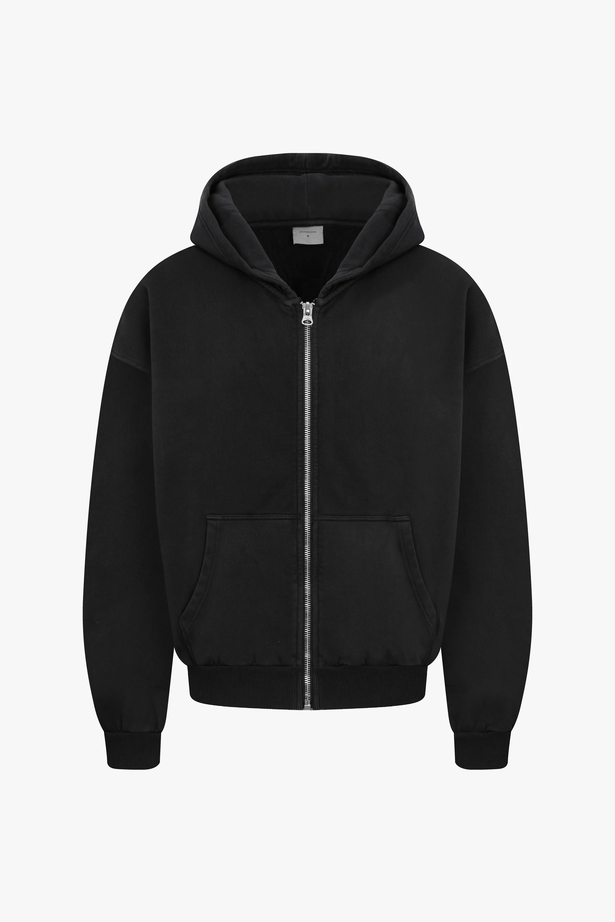 Washed Blank Zip Hoodie