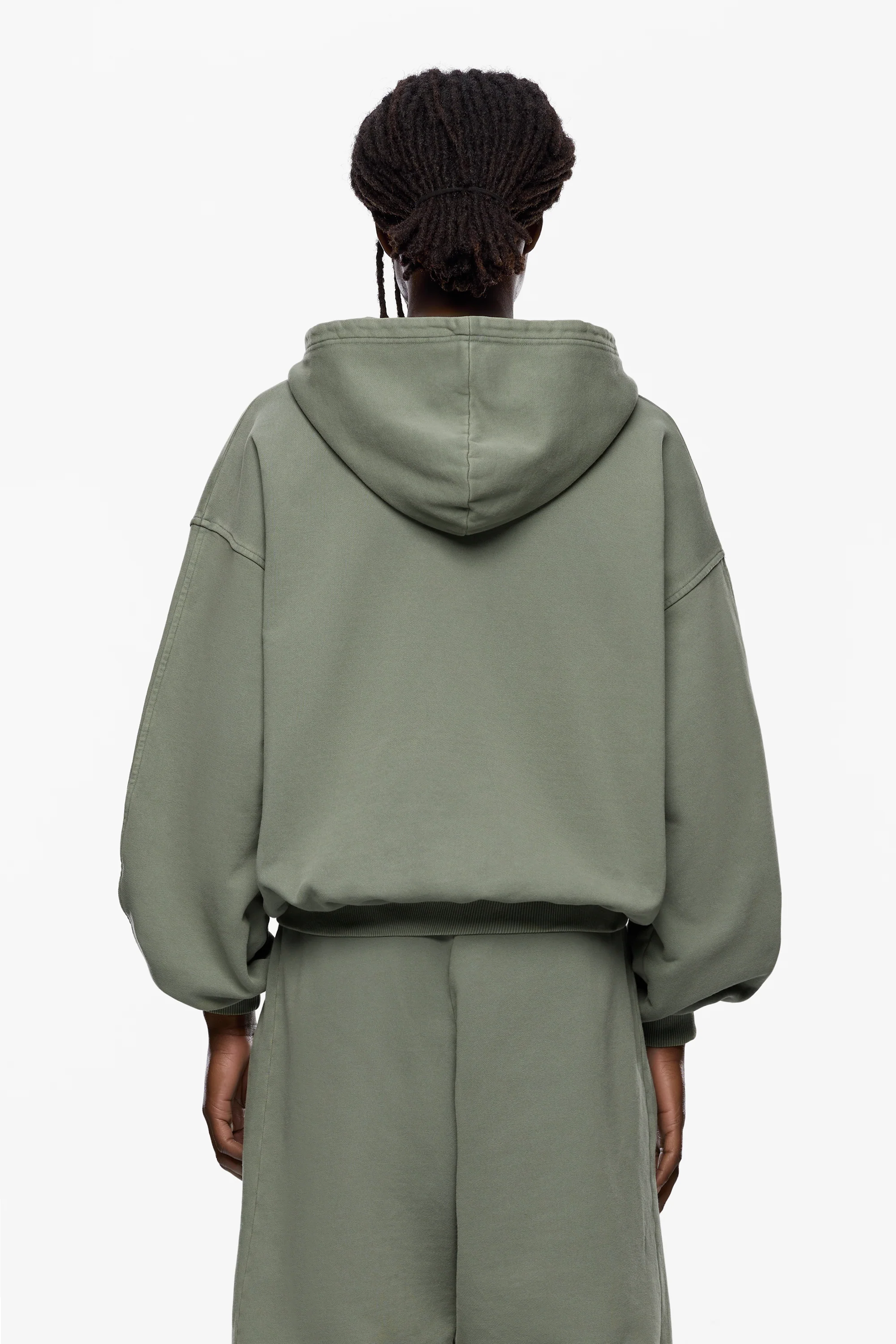 Washed Blank Zip Hoodie - Image 4