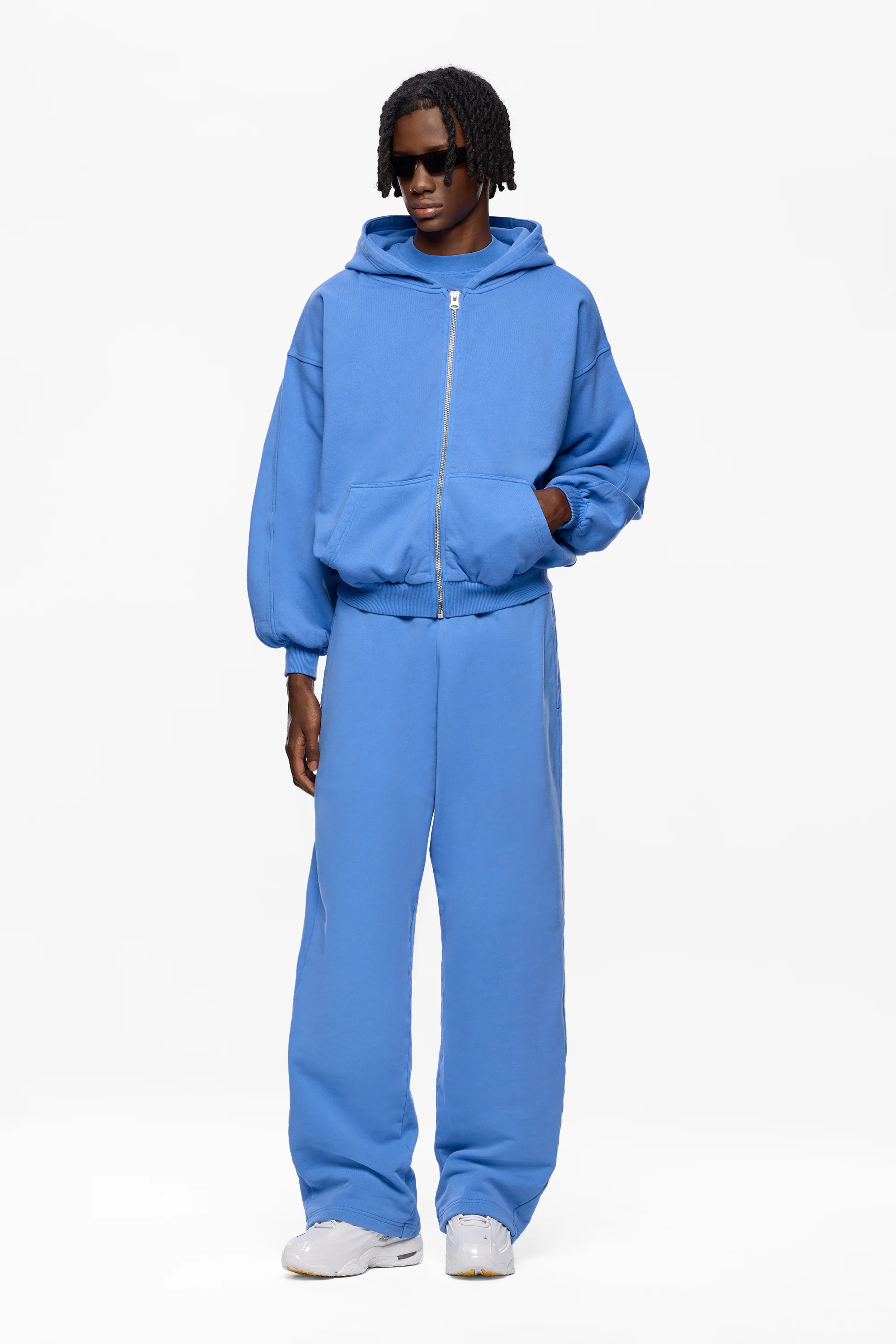 Washed Blank Zip Hoodie - Image 5