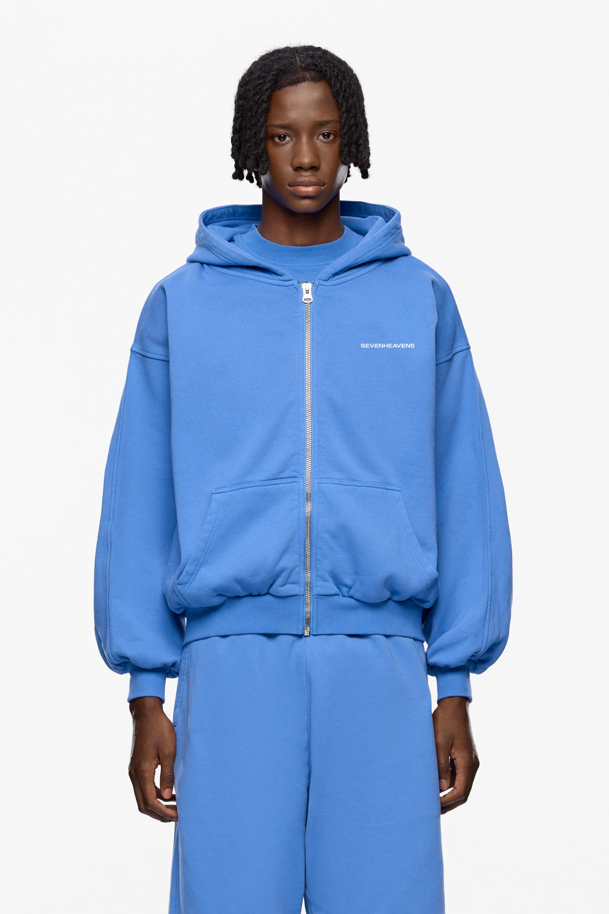 Washed Logo Zip Hoodie